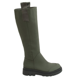 Dámské zelené jezdecké boty QT27P Army Green zelený