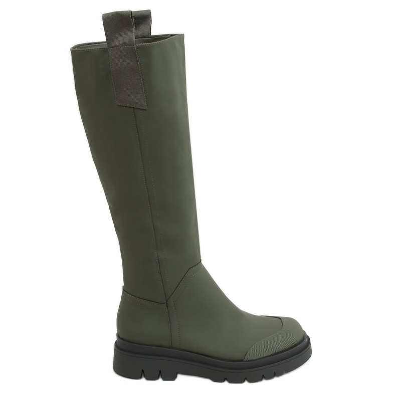 Dámské zelené jezdecké boty QT27P Army Green zelená
