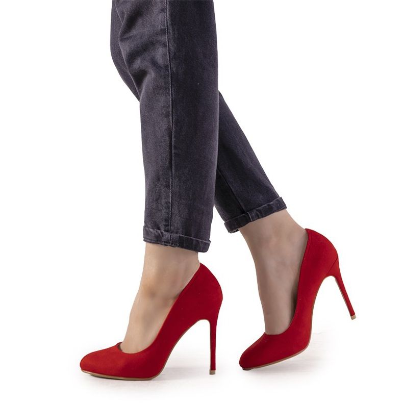 Červené lodičky na podpatku Dermeno Červené lodičky na podpatku Dermeno