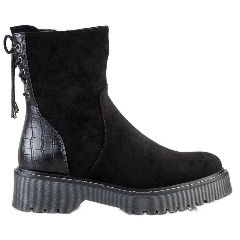 J. Star Pracovníci ze semiše s vazbou černá J. Star Pracovníci ze semiše s vazbou černá