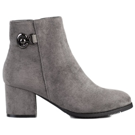 J. Star Boty na vysokém podpatku šedá