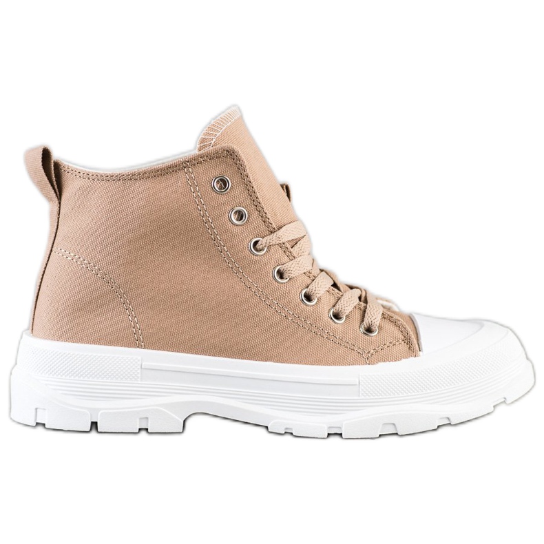 Goodin Vysoké hnědé tenisky hnědý