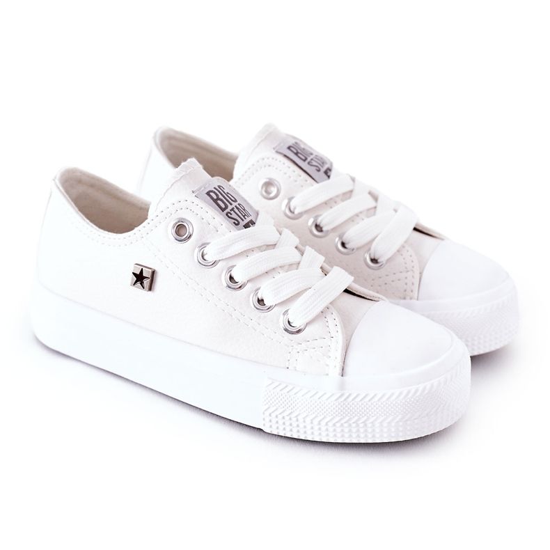 Dětské kožené tenisky Big Star FF374300 White bílý