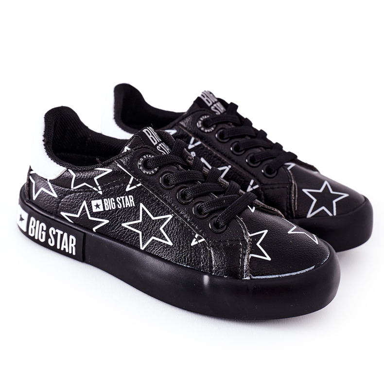 Dětské kožené tenisky Big Star II374002 černé černá