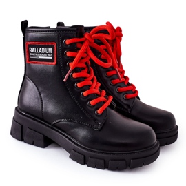 S.Barski Dětské černé teplé boty Fincastle černá černá