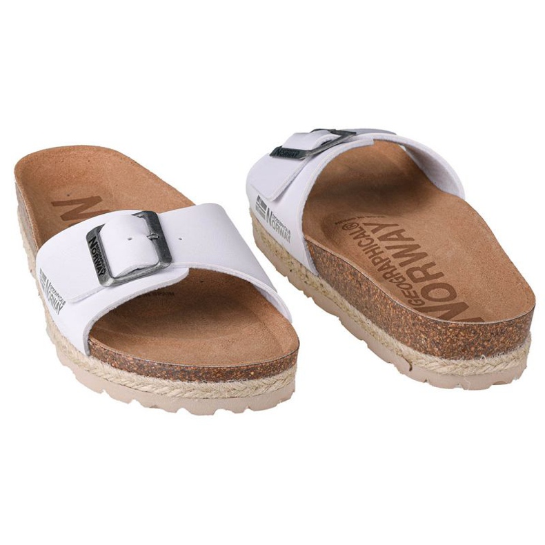 Geographical Norway Pantofle Geografické Norsko Sandalias Bios Pala Hebilla W GNW20419-17 bílý Geographical Norway Pantofle Geografické Norsko Sandalias Bios Pala Hebilla W GNW20419-17 bílý