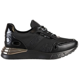 Třpytivé tenisky VINCEZA černý