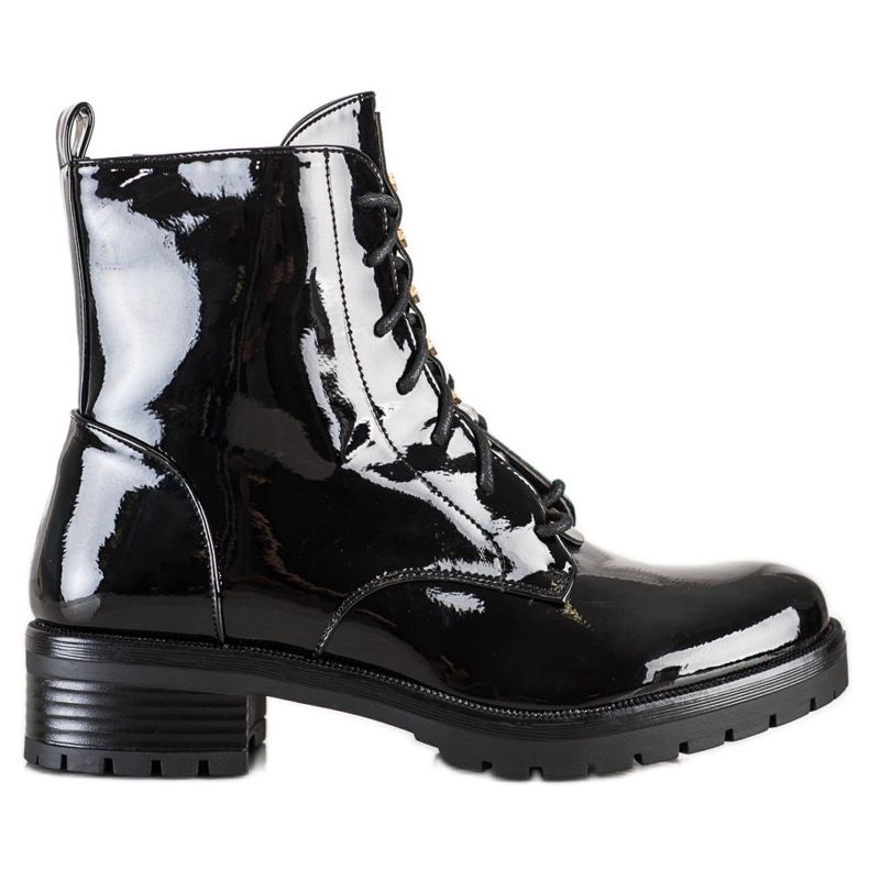 S. BARSKI Pracovníci z lakované eko kůže S.BARSKI černá