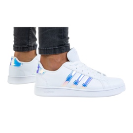 Boty Adidas Grand Court K FW1274 bílý fialová