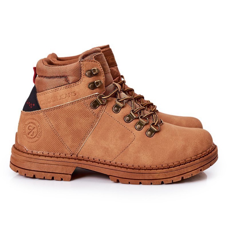 Pánské trekové boty Cross Jeans EE1R4031C Camel hnědý