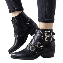 Černé kovbojské boty s pruhy Ergost černý