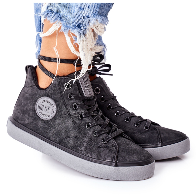 Kožené izolované tenisky Big Star II274148 černé černá