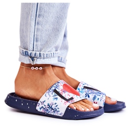 Gumové pantofle Big Star Love DD274A257 Navy blue námořnická modř vícebarevný