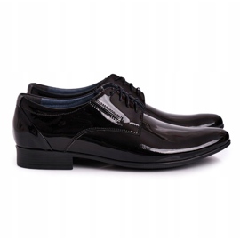 Bednarek Polish Shoes Pánské černé lakované kožené pantofle Bednarek černá