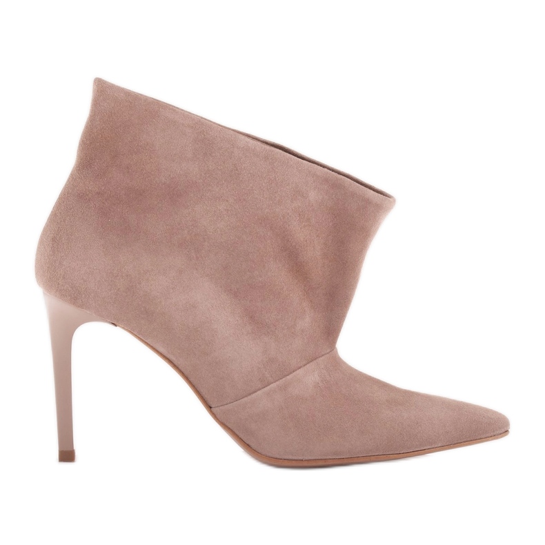 Marco Shoes Kožené špendlíky s prodlouženou přední částí béžový Marco Shoes Kožené špendlíky s prodlouženou přední částí béžový