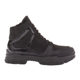 Marco Shoes Sportovní boty Mil s ozdobným lakem černý