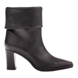 Marco Shoes Elegantní boty Loren se zavinutým límcem černý