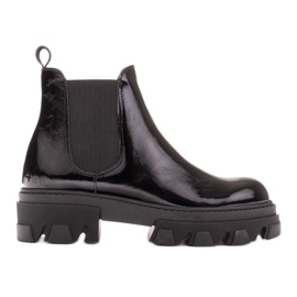 Marco Shoes Boty Serena Chelsea na silné podrážce černý