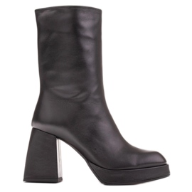 Marco Shoes Rosalia boty na platformě černá