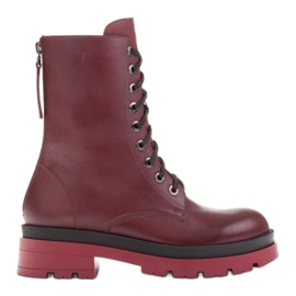 Marco Shoes Šněrovací boty Giulia bordó červené Marco Shoes Šněrovací boty Giulia bordó červené