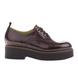 Marco Shoes Mokasíny Chiara z broušené kůže černý červený