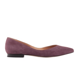 Marco Shoes Dámské balerínky s nízkými boky fialová