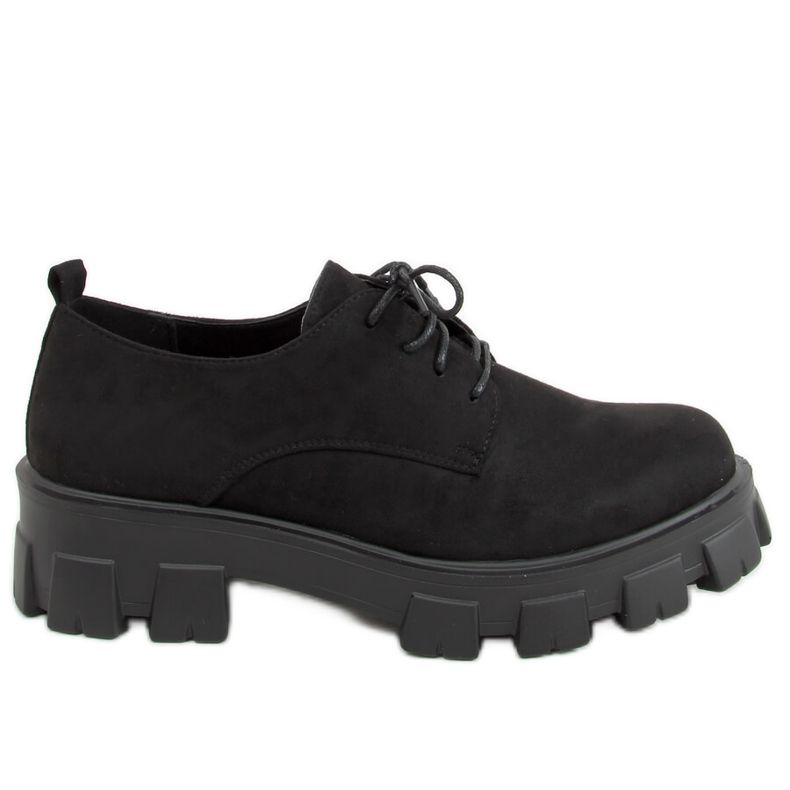 Černé mokasíny se silnou podrážkou 8363 Black černá