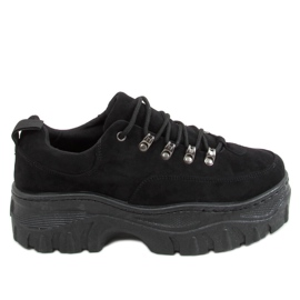 Černá 6290 Černá sportovní obuv s vysokou podrážkou černý