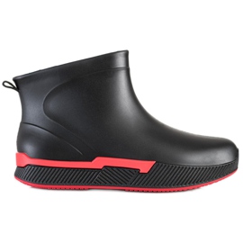 SHELOVET Krátké galoše na platformě černý