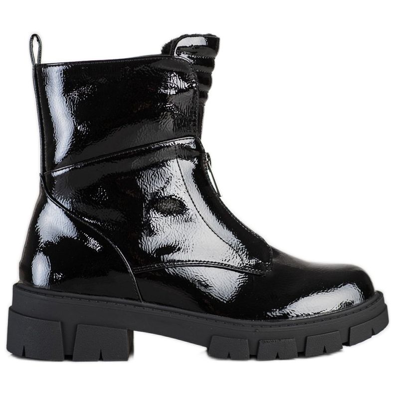 Lakované tašky na zip S. Barski černá