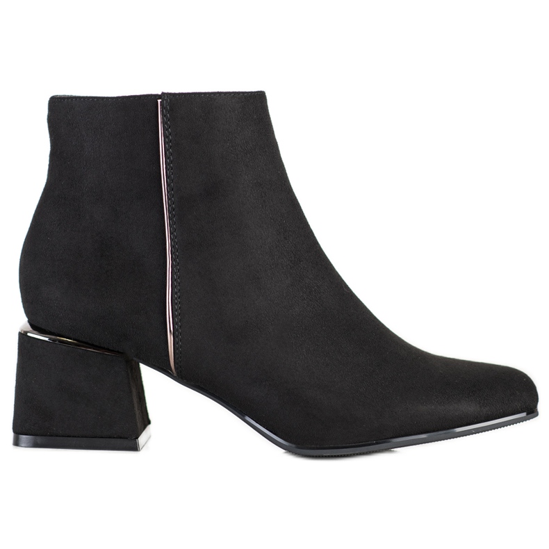 Goodin Elegantní semišové kozačky černá