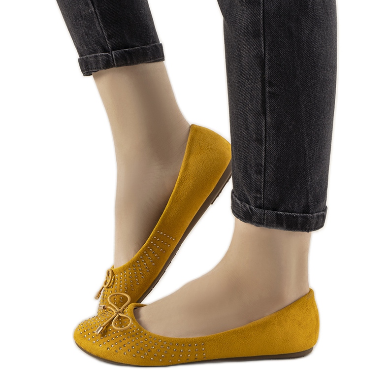 Žluté balerínky s mašlí Larissa žlutá