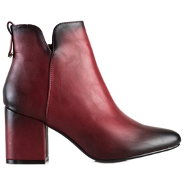 M.Daszyński Kaštanové boty s izolací červený