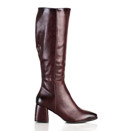 M.Daszyński Teplé boty ve špice červený