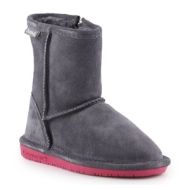 Zimní boty BearPaw Emma Toddler Zipper 608TZ-903 Charcoal Pomberry šedá Zimní boty BearPaw Emma Toddler Zipper 608TZ-903 Charcoal Pomberry šedá