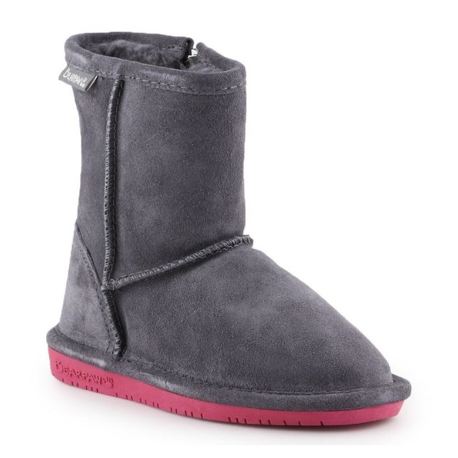 Zimní boty BearPaw Emma Toddler Zipper 608TZ-903 Charcoal Pomberry šedá
