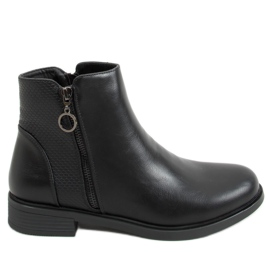 Černé dámské ploché černé boty MR-13 Black černý