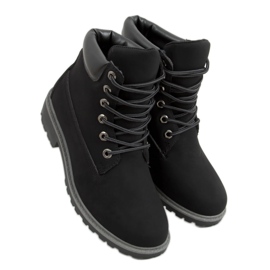 Černé dámské kozačky F662 Black černý