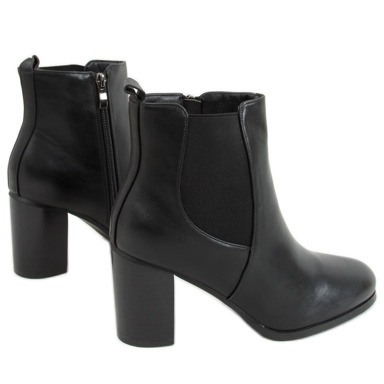 Klasické vysoké podpatky černé 8998-33 černé černá