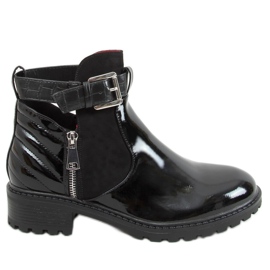 Černé vyřezávané boty M565 Black Mirros černá Černé vyřezávané boty M565 Black Mirros černá