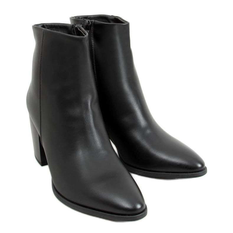 Černé vysoké podpatky 9546 Černá