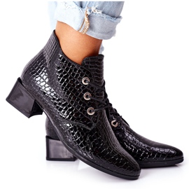 Vinceza Černé boty na vysokém podpatku Albeq černá