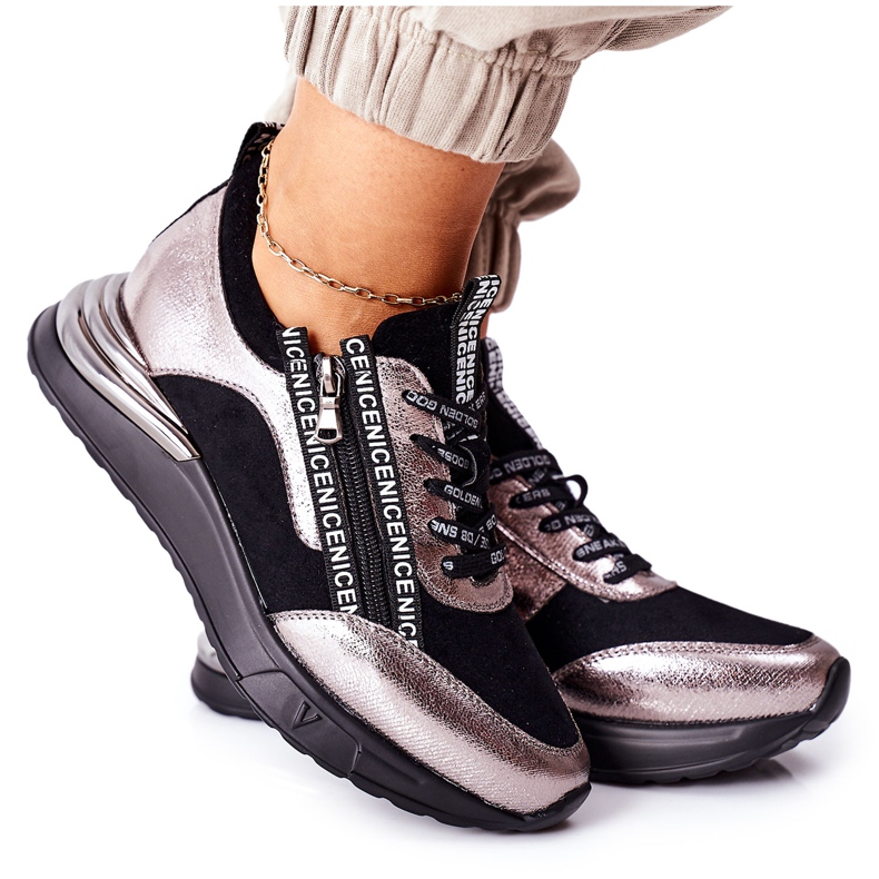 Vinceza Dámské sportovní boty Tenisky černé Aduan černá