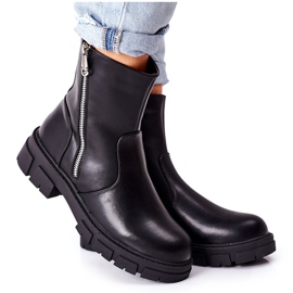 S.Barski Stylové dámské boty S. Barski Black Gles černý