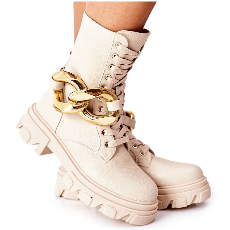 S.Barski S. Barski Dámské kozačky béžové Jensen hnědý S.Barski S. Barski Dámské kozačky béžové Jensen hnědý