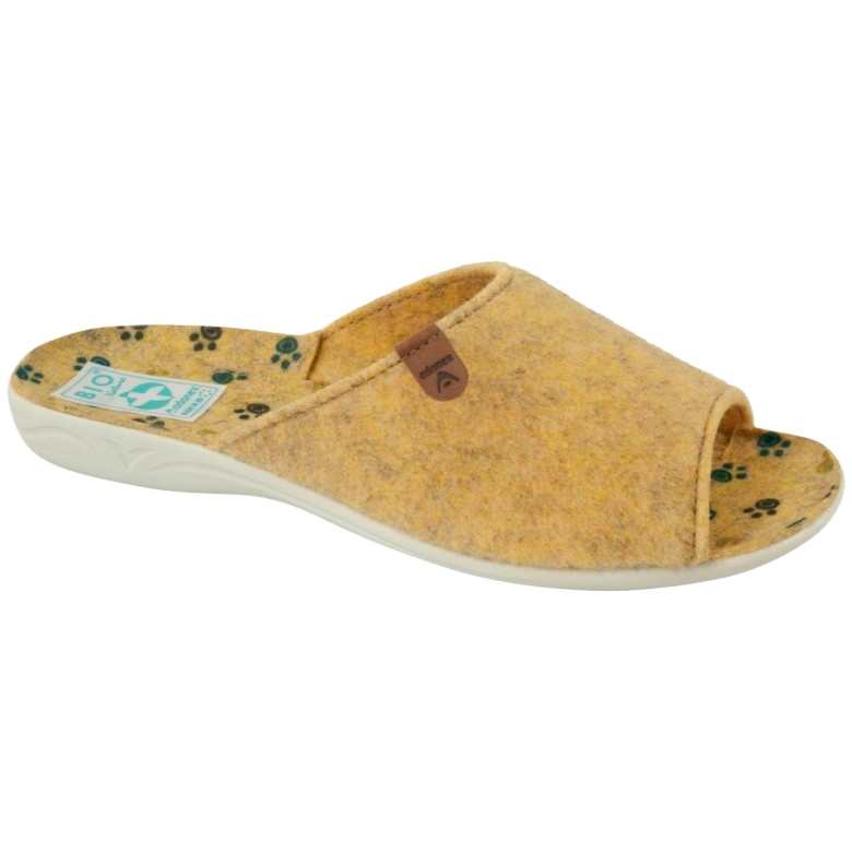 Plstěné pantofle Adanex 25493 žluté žlutá