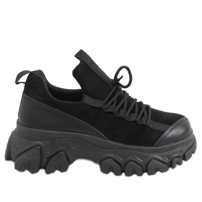 Černá NB520P Černá sportovní obuv s vysokou podrážkou