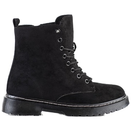 SHELOVET Teplé semišové lapače černý