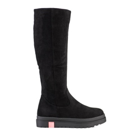 Seastar Boty na semišové platformě černá