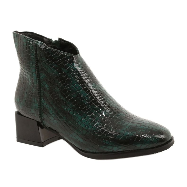 M.Daszyński Zateplené boty Daszyński MR2130-8 zelené černá zelená